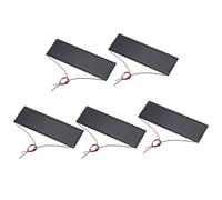 sourcing map 5 mini pannelli solari da 6 V, 0,6 W, 100 mA, piccoli pannelli solari policristallini con 2 cavi per kit di materiali elettrici fai da te per giocattoli, caricabatterie, 120 mm x 38 mm