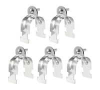 sourcing map 5 morsetti per puntone EMT da 3,2 cm, lunghezza 8,2 cm, universale, in acciaio inox 304, zincato, accessorio per canale, con bullone e dado, per condotto rigido EMT, argento