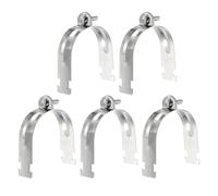 sourcing map 5 morsetti per puntone EMT da 3-5/8", lunghezza 12,5 cm, universale, in acciaio inox 304, zincato, accessorio per canale, con bullone e dado, per condotto rigido EMT, argento