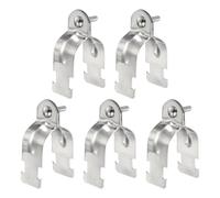 sourcing map 5 morsetti per puntone EMT da 3,5 cm, lunghezza 8,7 cm, universale, in acciaio inox 304, zincato, accessorio per canale, con bullone e dado, per condotto rigido EMT, argento