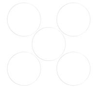 sourcing map 5 pellicole protettive in vetro per orologio, 50 mm, in morbido PET anti-impronte, ad alta definizione, trasparenti, rotonde, per smartwatch (per schermo piatto)