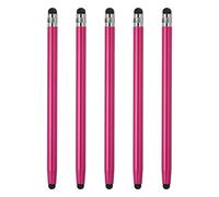sourcing map 5 Pennino Penna Digitale per Tablet, Penne Stilo per Touch Screen Capacitivo, Universale, di Precisione, Colore: Rosso Rosa