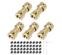 sourcing map 5 pezzi da 4 mm a 5 mm in ottone giunto giunto giunto connettore con viti e chiave esagonale accoppiatore albero motore flessibile per ruote auto pneumatici albero motore