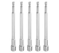 sourcing map 5 punte per trapano con attacco metrico da 10 mm, codolo esagonale da 1/4", lunghe 150 mm, prese magnetiche a 6 punti, cambio rapido, in acciaio CR-V, per avvitatori elettrici