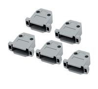 sourcing map 5 Pz Serie Porta D-Sub Connettore Kit DB15 Grigio Plastica Cappucci Shell w Vite