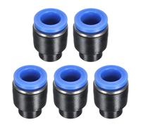 sourcing map 5 raccordi a pressione per tubi da 10 mm, tappi pneumatici a prova di perdite, connettori a pressione per sistemi ad aria compressa