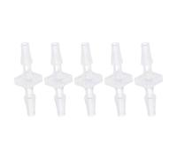 sourcing map 5 raccordi in plastica per tubi flessibili, 3/32 "x 3/32" per tubo spinato, raccordo per tubo flessibile per acqua, liquido, carburante, trasparente, 5 pezzi