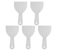 sourcing map 5 raschietti per stucco, larghezza 9,9 cm, 1,7 mm, sottili e flessibili, in plastica, per nastrare cartongesso, spalmare, dipingere, graffiare, grigio
