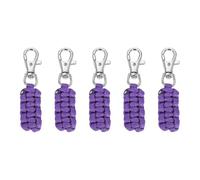 sourcing map 5 tiranti per cerniera, 7,6 cm, in nylon, estensioni per cerniera, tessuto a mano, con chiusura in metallo, per vestiti, zaini, custodie da viaggio, borse, viola