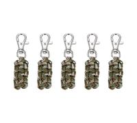 sourcing map 5 tiranti per cerniera, 7,6 cm, in nylon, estensioni per cerniera, tessuto a mano, con chiusura in metallo, per vestiti, zaini, custodie da viaggio, borse, colore mimetico