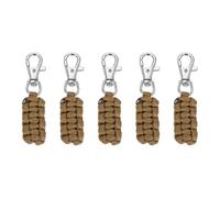 sourcing map 5 tiranti per cerniera, 7,6 cm, in nylon, estensioni per cerniera, tessuto a mano, con chiusura in metallo, per vestiti, zaini, custodie da viaggio, borse, marrone