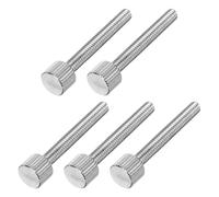 sourcing map 5 viti a testa piatta zigrinate M4 x 30 mm, in acciaio inox 304, a testa piatta, completamente filettate, per casa, elettronica, macchina