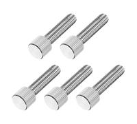 sourcing map 5 viti a testa piatta zigrinate M6 x 25 mm, in acciaio inox 304, a testa piatta, completamente filettate, per casa, elettronica, macchina