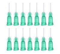 sourcing map 50 aghi di erogazione da 18 g, 1/2 "PTFE colla ago tubo smussato punte con ago flessibile PP per pistola a colla liquida, verde