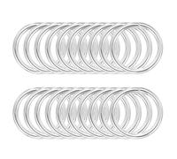 sourcing map 50 anelli in metallo per artigianato, 2,5 cm, ghirlanda floreale, macramè, acchiappasogni, per fai da te, macramè, ganci per piante, argento
