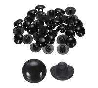 sourcing map 50 bottoni in plastica da 12 mm, a forma di fungo, rotondi, a cupola, accessori da cucito con gambo, per giacche, cappotti, camicie, abiti da sposa, colore nero
