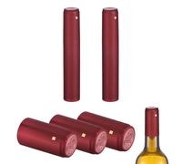 sourcing map 50 capsule termorestringenti in PVC, 1,2 x 2,4 capsule per bottiglie di vino, con linguetta a strappo, per cantine e cucina di casa, uva rossa/rosso