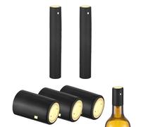 sourcing map 50 capsule termorestringenti in PVC, 1,3 x 2 capsule per bottiglie di vino, manicotti termoretraibili con linguetta a strappo, per cantine e cucina di casa, oro/nero