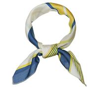 sourcing map 50 cm con stampa a righe e collo quadrato, sciarpe, sciarpe, foulard e fazzoletto, bandana per le donne Giallo 19.69W x 19.69L