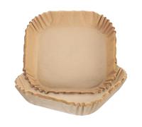sourcing map 50 fodere di carta per friggitrice ad aria, 20 cm, quadrate, usa e getta, antiaderenti, rivestimento in silicone per microonde, forni a vapore, cottura a vapore, arrosti, fritture
