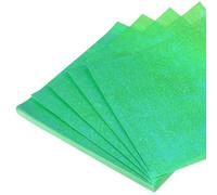 sourcing map 50 fogli di carta per origami glitterata, 15 x 15 cm, lucida, quadrata, pieghevole, iridescente, per fai da te, decorazioni artigianali, colore verde
