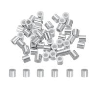 sourcing map 50 manicotti a crimpare in alluminio, 2,5 mm 3/32 ", per crimpare cavi M2,5 per cavi e crimpature, morsetti per estremità della corda