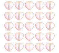 sourcing map 50 perline in cristallo di vetro, 8 mm, a forma di cuore, distanziatori per collane fai da te, orecchini, bracciali, artigianato, rosa pesca