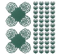 sourcing map 50 pirottini per tartufi, 10 cm, in carta, per cioccolatini, caramelle, rose, scavati, per dessert, per matrimoni, feste di compleanno, eventi, pasticceria, verde scuro