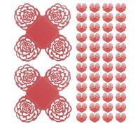 sourcing map 50 pirottini per tartufi, 10 cm, in carta, per cioccolatini, caramelle, rose, scavati, per dessert, per matrimoni, feste di compleanno, eventi, pasticceria, colore: rosso