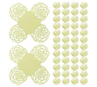 sourcing map 50 pirottini per tartufi, 10 cm, in carta, per cioccolatini, caramelle, rose, scavati, per dessert, per matrimoni, feste di compleanno, eventi, pasticceria, giallo chiaro