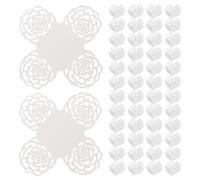 sourcing map 50 pirottini per tartufi, 10 cm, in carta, per cioccolatini, caramelle, rose, scavati, pirottini quadrati da forno, per matrimoni, feste di compleanno, eventi, pasticceria, colore: bianco