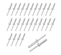 sourcing map 50 rivetti a testa larga in alluminio da 3/16 "x 1" rivetti ciechi con testa multi-grip per riparazioni automobilistiche kayak barche marini edifici contenitori