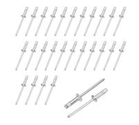 sourcing map 50 rivetti a testa larga in alluminio da 5/32 "x 5/8" rivetti ciechi multi-grip per riparazioni automobilistiche, kayak, barche, edifici e contenitori