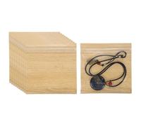 sourcing map 50 sacchetti in PVC trasparente per gioielli, 13 x 13 cm, in PVC, con chiusura a cerniera, per anelli, orecchini, bracciali, espositori, venature del legno chiaro