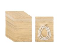 sourcing map 50 sacchetti in PVC trasparente per gioielli, 7,1 x 9,9 cm, in PVC, con chiusura a cerniera, per anelli, orecchini, bracciali, espositori, venature del legno chiaro