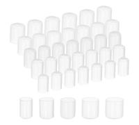 sourcing map 50 tappi protettivi rotondi in gomma da 13 mm, 15 mm, 17 mm, 19 mm, 21 mm, trasparenti, protezioni per viti filettate