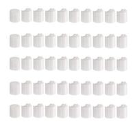 sourcing map 50 tappi superiori a disco in plastica PP, 20/410, tappi di ricambio durevoli per bottiglie da spremere, bottiglie ricaricabili, plastica, vuoti, shampoo, bianco