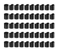 sourcing map 50 tappi superiori a disco in plastica PP, 20/410, tappi di ricambio durevoli per bottiglie da spremere, bottiglie ricaricabili, plastica, vuoti, shampoo, nero