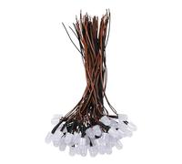 sourcing map 50pcs 10mm LED Diodo Luci, Luce Bianca Calda DC 12V Pre-Wired Piccolo Emitting LED Luce Alta Luminosità