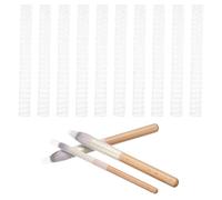 sourcing map 50Pcs protezione della spazzola di trucco, copertura della manica della maglia di plastica del PE di 8 cm,