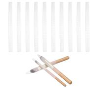 sourcing map 50Pcs Protezione Pennello Trucco, 12cm PE Plastica Mesh Sleeve Cover, Trasparente