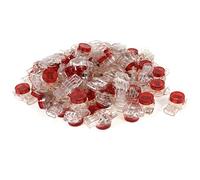 sourcing map 55 Pezzi Gel Splice UR connettore 3 Porta filo Connettori Rosso Chiaro