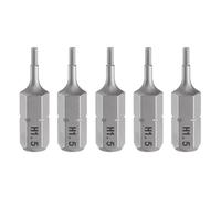 sourcing map 5pcs H1.5 Cacciavite Esagonale Bit 1/4 "Hex Shank 25mm/1" Lunghezza Magnetica Esagonale Testa Esagonale Bit S2 Acciaio Cacciavite Bit per Impact Elettrico Cacciavite Utensili Elettrici