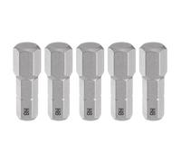 sourcing map 5pcs H8 Hex Cacciavite Bit 1/4 "Hex Shank 25mm/1" Lunghezza Testa Esagonale Magnetica S2 Acciaio Cacciavite Bit