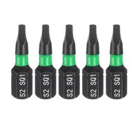sourcing map 5pcs SQ1 Punta per cacciavite quadrata 1/4 "gambo esagonale 25 mm/1 "Lunghezza S2 Acciaio Magnetico 4 Point Punte per Cacciaviti manuali Elettrici Riparazione di Precisione