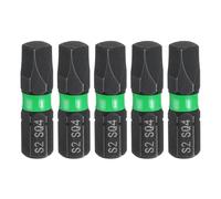 sourcing map 5pcs SQ4 Square Cacciavite Bit 1/4 "Hex Shank 25mm/1" Lunghezza S2 Acciaio Magnetico 4 Point Testa Cacciavite Punte per Elettrico Manuale Cacciaviti Riparazione di Precisione