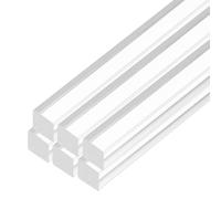 sourcing map 6 aste quadrate in acrilico trasparente, 1,3 x 25,4 cm, bastoncini in plastica acrilica, per fai da te, artigianato, illuminazione, giardinaggio, decorazioni, 12 mm x 250 mm
