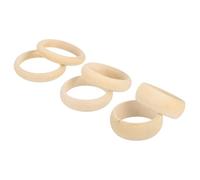 sourcing map 6 braccialetti rigidi in legno, 81 mm/85,5 mm/84 mm, diametro esterno 67 mm/70 mm/69 mm, anelli rotondi non finiti in legno naturale, anelli in legno naturale, anelli macramè fai da te