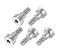 sourcing map 6 bulloni a spalla in acciaio inossidabile 304 8 mm diametro spalla 6 mm lunghezza spalla M6 filettatura esagonale bulloni a spalla per industrie tessili idrauliche di macchine per