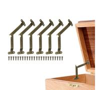 sourcing map 6 cerniere di supporto pieghevoli per coperchio, girevoli a 180 gradi, in ferro, 8,4 x 3,2 cm, cerniere per armadio, scatole di legno, mobili per la casa, finestre, porte, bronzo